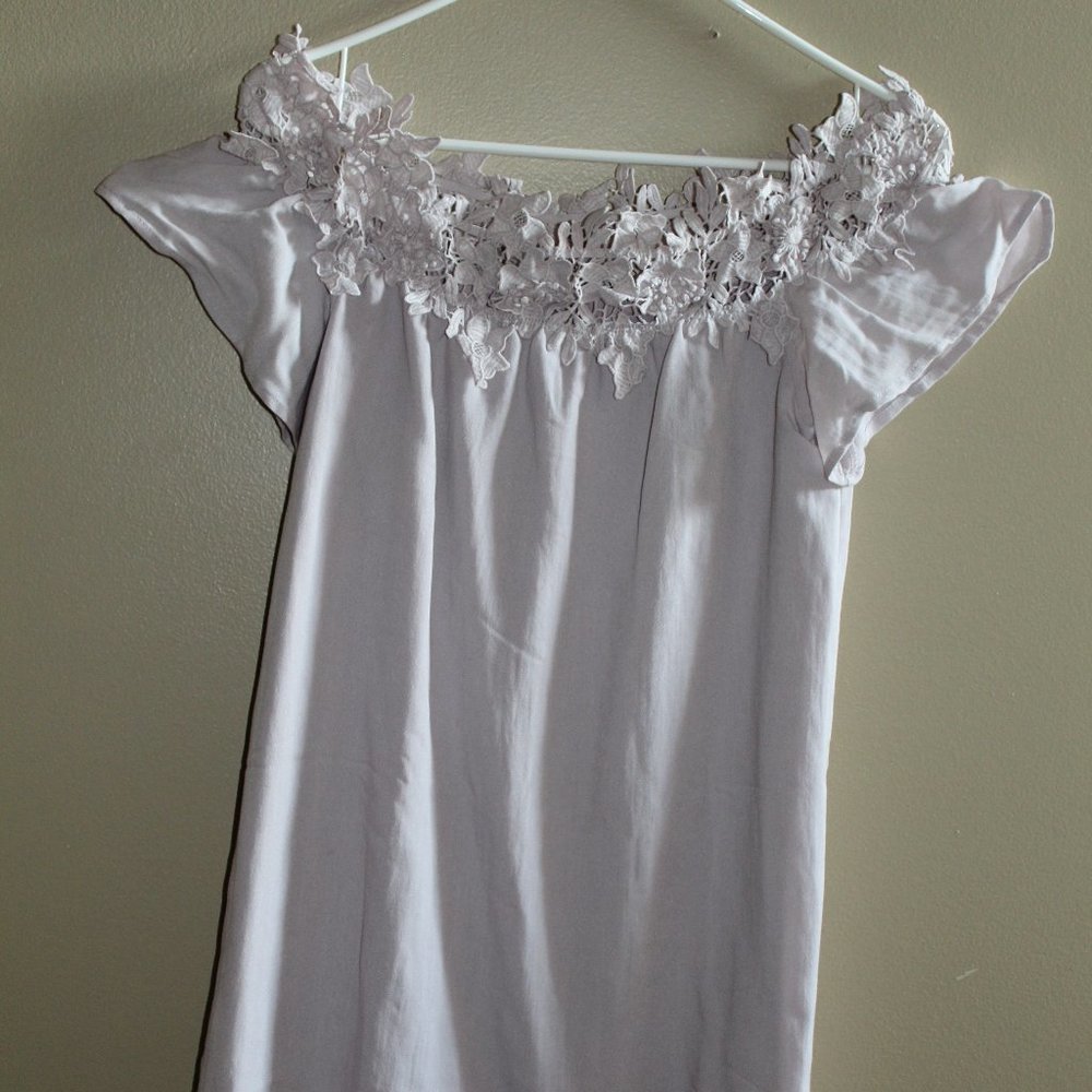 Baby Purple Off-the-Shoulder Summer Dress